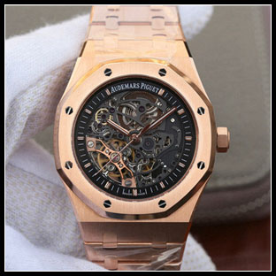 オーデマピゲ メンズ 41mm シースルーバック 自動巻き腕時計 15407OR.OO.1220ST.01