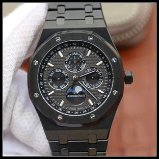 オーデマピゲ メンズ 41mm シースルーバック 自動巻き腕時計 26579