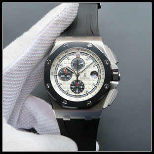 オーデマピゲ メンズ 44mm シースルーバック 自動巻き腕時計 26400