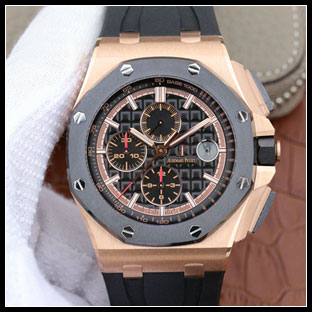 オーデマピゲ メンズ 44mm シースルーバック 自動巻き腕時計 26406