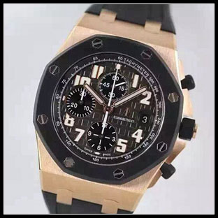 オーデマピゲ メンズ 42mm シースルーバック 自動巻き腕時計 26170