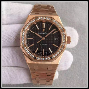 オーデマピゲ カップル 41mm / 37mmシースルーバック 自動巻き腕時計 15400