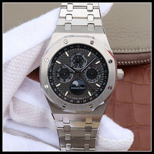 オーデマピゲ メンズ 41mm シースルーバック 自動巻き腕時計 26574