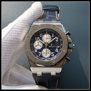 オーデマピゲ メンズ 42mm シースルーバック 自動巻き腕時計 26470ST