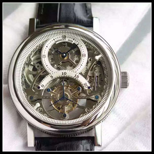 ブレゲ BREGUET メンズ シースルーバック 42mm 自動巻き腕時計