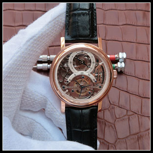 ブレゲ BREGUET メンズ シースルーバック 42mm 自動巻き腕時計