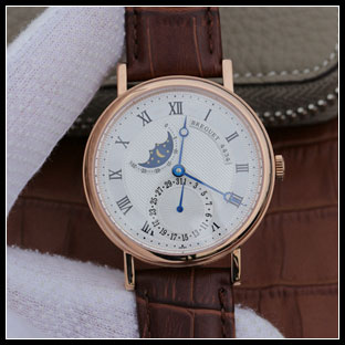ブレゲ BREGUET メンズ 40mm シースルーバック 自動巻き式腕時計
