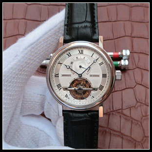 ブレゲ BREGUET メンズ 42mm シースルーバック 自動巻き式腕時計