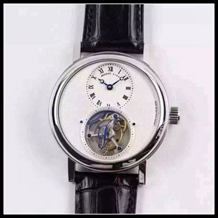 ブレゲ BREGUET メンズ 42mm シースルーバック 手動巻き式腕時計