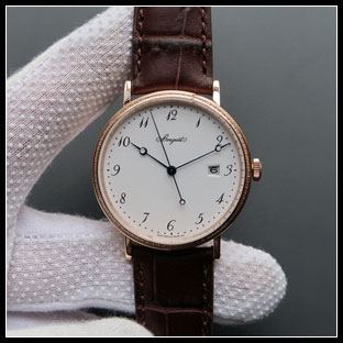 ブレゲ BREGUET メンズ 38mm シースルーバック 自動巻き式腕時計