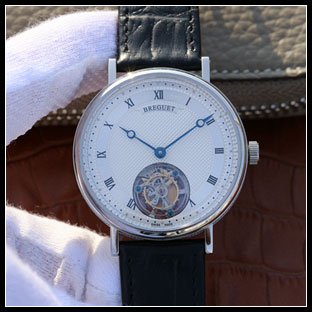 ブレゲ BREGUET メンズ 41×9.5mm シースルーバック 手動巻き式腕時計