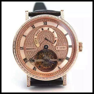 ブレゲ BREGUET メンズ シースルーバック 42.5mm 自動巻き腕時計