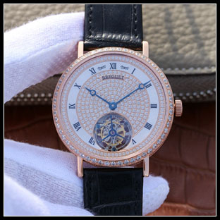 ブレゲ BREGUET メンズ 41×9.5mm シースルーバック 手動巻き式腕時計