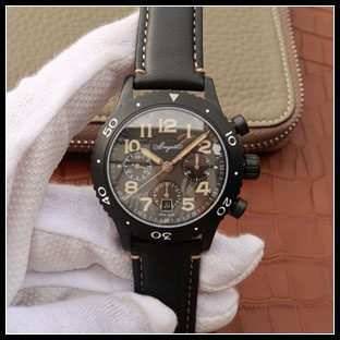 ブレゲ BREGUET メンズ 42mm シースルーバック 自動巻き式腕時計