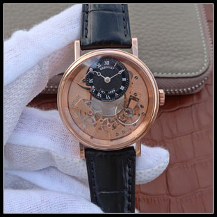 ブレゲ BREGUET メンズ  シースルーバック 手動巻き式腕時計