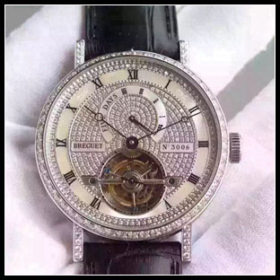 ブレゲ BREGUET メンズ シースルーバック 42mm 自動巻き腕時計
