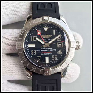 ブライトリング メンズ noob 43mm ASIA7750自動巻き腕時計 A3239011/BC34/170A