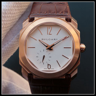 ブルガリ メンズ 40mm シースルーバック 自動巻き腕時計