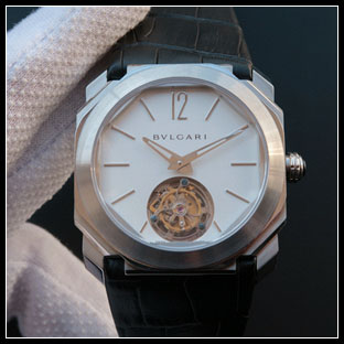 ブルガリ BVLGARI メンズ シースルーバック 40mm 自動巻き腕時計