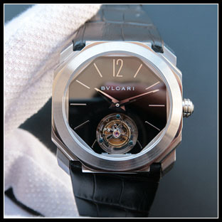 ブルガリ BVLGARI メンズ シースルーバック 40mm 自動巻き腕時計
