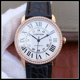 カルティエ メンズ 42mm シースルーバック 自動巻き腕時計 W6701010
