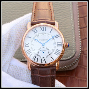 カルティエ メンズ 40mm シースルーバック 自動巻き腕時計 W6801005