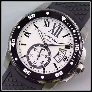 カルティエ メンズ 42mm 自動巻き腕時計