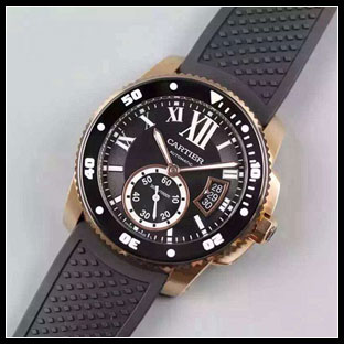 カルティエ メンズ 42mm 自動巻き腕時計