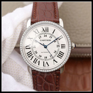 カルティエ メンズ 42mm シースルーバック 自動巻き腕時計 W6701010