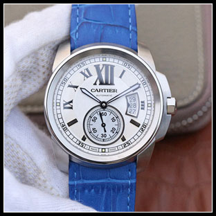 カルティエ メンズ 42mm シースルーバック 自動巻き腕時計 W7100013