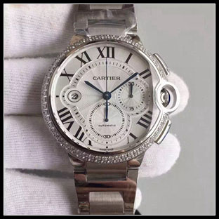 カルティエ メンズ 44mm シースルーバック 自動巻き腕時計 6920076
