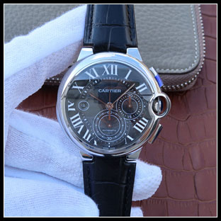 カルティエ メンズ 44mm シースルーバック 自動巻き腕時計 W6920079
