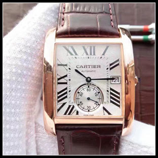 カルティエ メンズ 34×44mm シースルーバック 自動巻き腕時計 W5330001