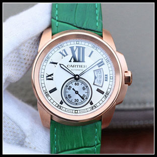 カルティエ メンズ 42mm シースルーバック 自動巻き腕時計 W7100013