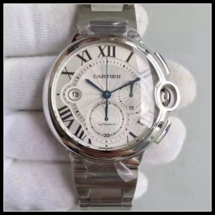 カルティエ メンズ 44mm シースルーバック 自動巻き腕時計 W6920076