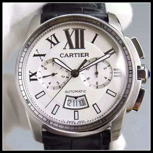 カルティエ メンズ 42mm 自動巻き腕時計 W7100046