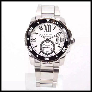 カルティエ メンズ 43mm 自動巻き腕時計