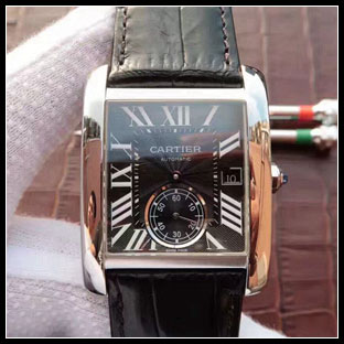 カルティエ メンズ 34×44mm シースルーバック 自動巻き腕時計 W5330004