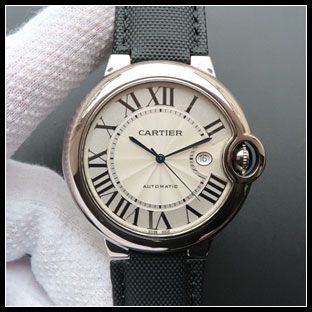 カルティエ メンズ 46mm シースルーバック 自動巻き腕時計
