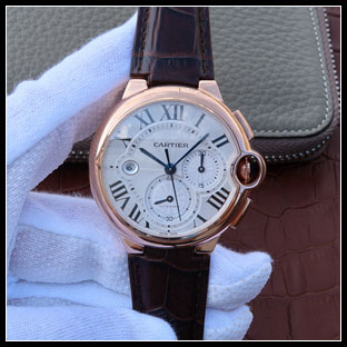 カルティエ メンズ 44mm シースルーバック 自動巻き腕時計 W6920009