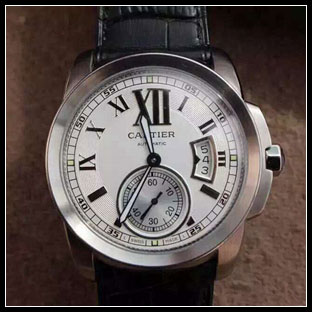 カルティエ メンズ 42mm シースルーバック 自動巻き腕時計 W7100013