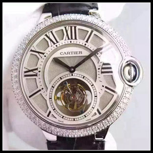 カルティエ シースルーバック メンズ 46mm 手巻き式腕時計