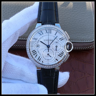 カルティエ メンズ 44mm シースルーバック 自動巻き腕時計 W6920078