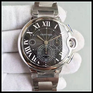 カルティエ メンズ 44mm シースルーバック 自動巻き腕時計 W6920025