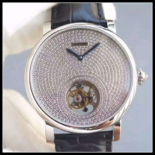 カルティエ シースルーバック メンズ 42mm 手巻き式腕時計