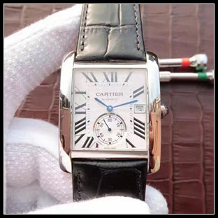 カルティエ メンズ 34×44mm シースルーバック 自動巻き腕時計 W5330003