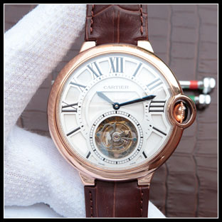 カルティエ シースルーバック メンズ 44mm 手巻き式腕時計
