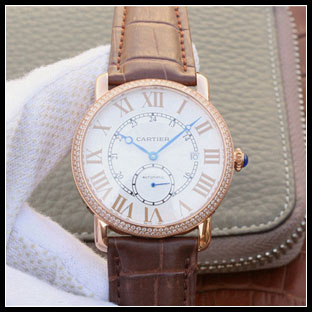 カルティエ シースルーバック メンズ 40mm 自動巻き腕時計