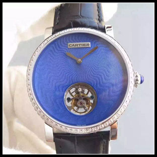 カルティエ シースルーバック メンズ 42mm 手巻き式腕時計