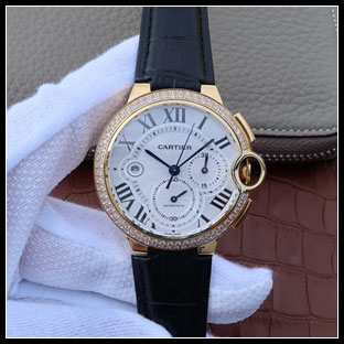 カルティエ メンズ 44mm シースルーバック 自動巻き腕時計 W6920007